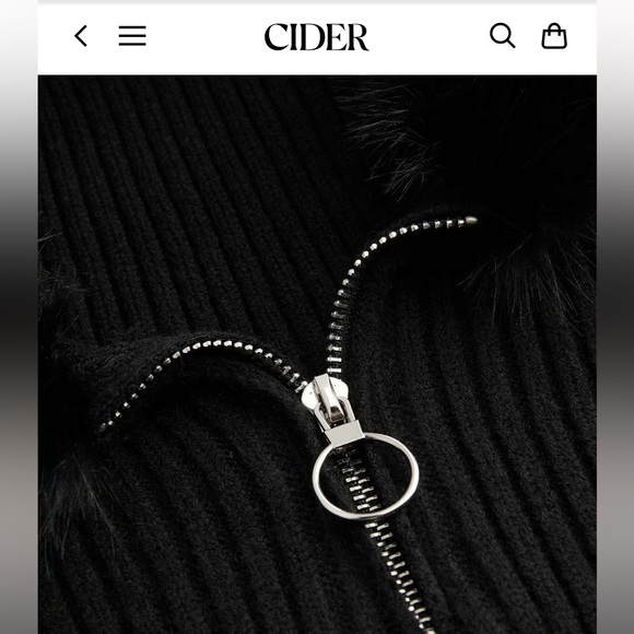 Cider brand faux cheetah print fur lined tight black dress NWT - Picture 5 of 5